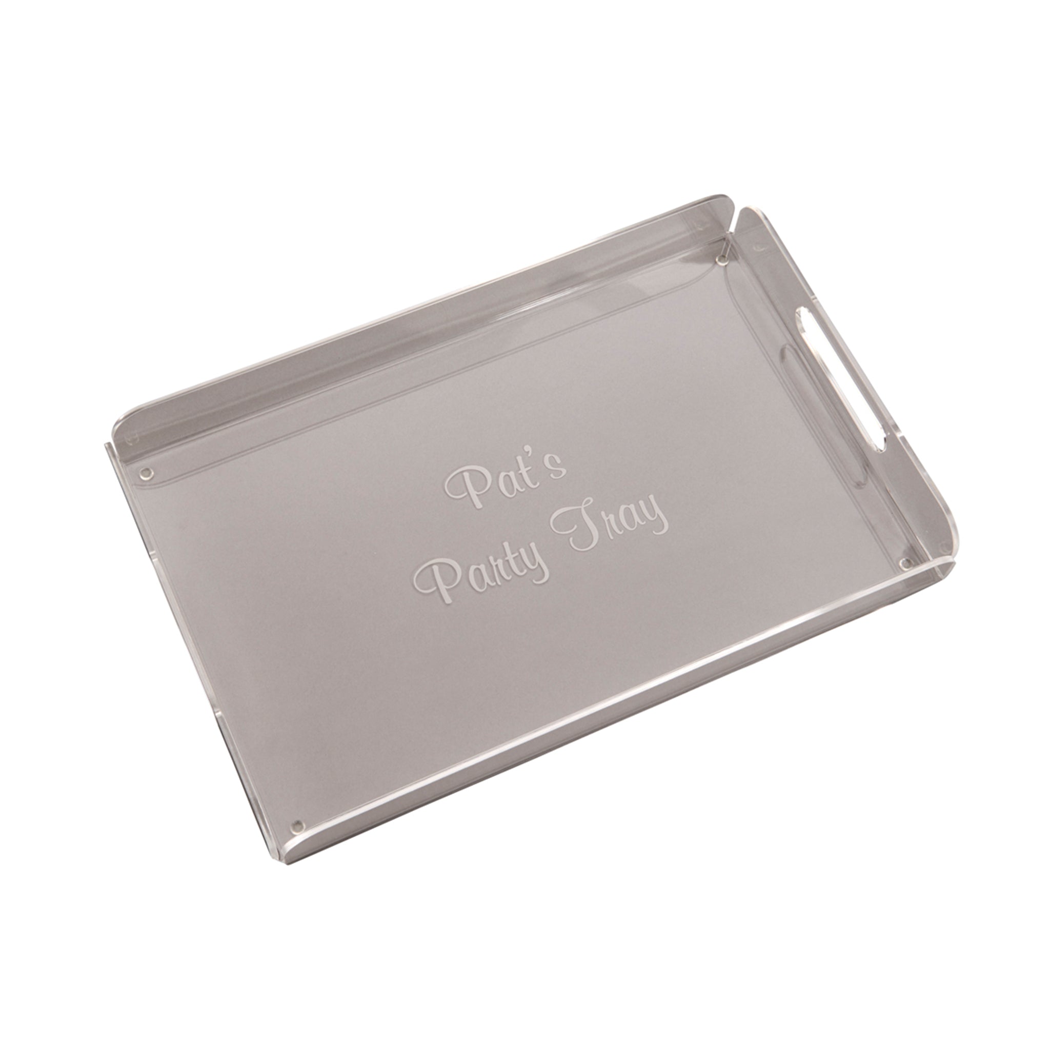 Acrylic Handled Tray - 16.5" x 10.5"
