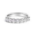 14K White Gold 1.0 Cttw Diamond 7 Stone Band Ring