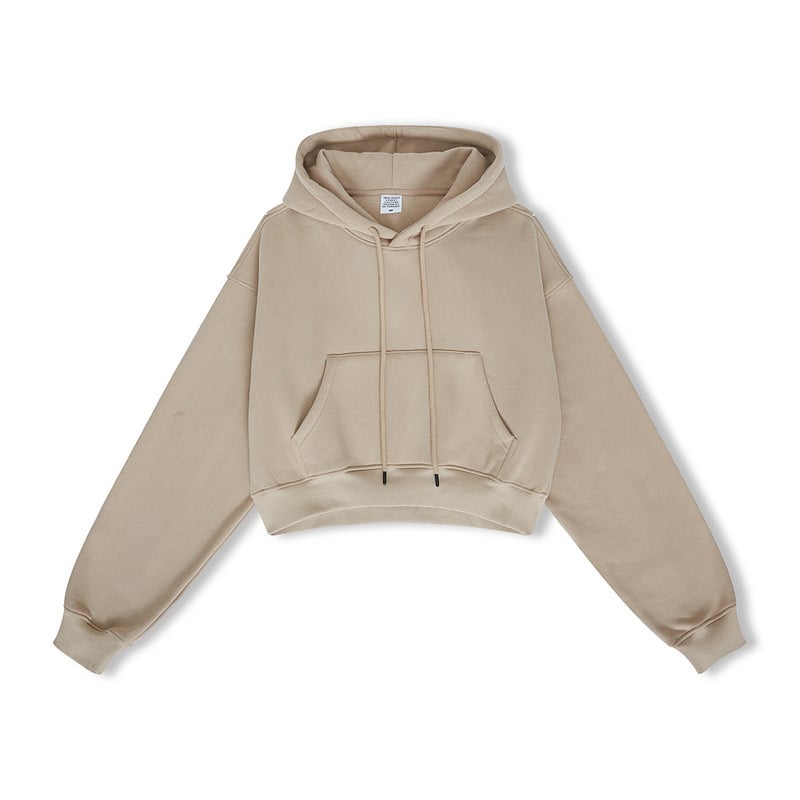 High Street Women's Short Hooded Plush Sweater