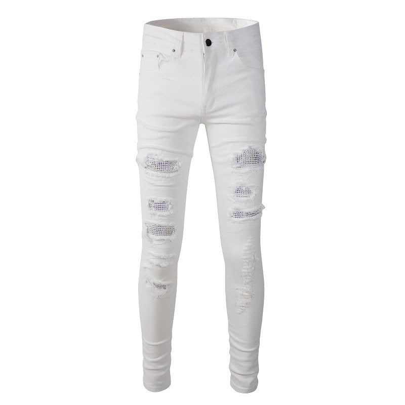 High Street Women's Ripped Stretch Slim Jeans