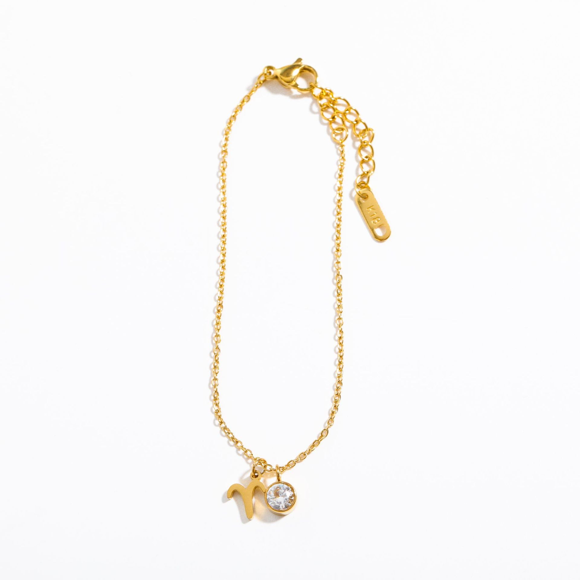 Zodiac Birthstone Steel Bracelet for Women