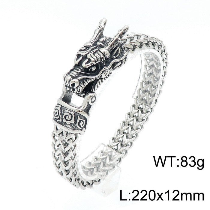 Vintage Stainless Steel Animal Series Jewelry Bracelet