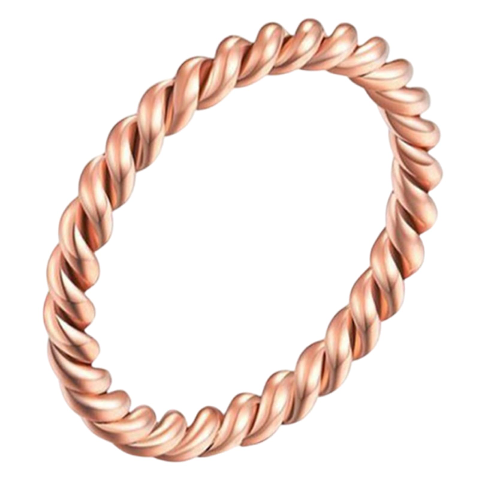FAICAEIRI Pure copper tensor rings twistedcopper rings for men and women，Twist Ring Jewelry，Solid Copper Twisted ring Jewelry for women (10)