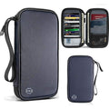 Color: Blue - Wallets Travel Wallet Family Passport Holder Documents Organizer Durable Waterproof Case With RFID For Men Women
