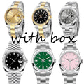 Color: Color32 - Men's Automatic Mechanical Watch 36/41mm Full Stainless Steel Watch Ladies 31/28mm Quartz Luminous Water Resistant Sapphire Watches Montre de luxe