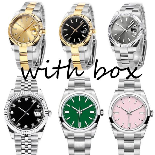 Color: Color32 - Men's Automatic Mechanical Watch 36/41mm Full Stainless Steel Watch Ladies 31/28mm Quartz Luminous Water Resistant Sapphire Watches Montre de luxe