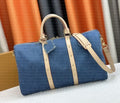 Color: #7 Blue Size 16x10x7.5cm - Adult: yes - Designer Duffel Bag Classic 45CM Travel luggage for men Denim Large capacity handbag totes shoulder Bags Luxury Canvas handbags men womens large capacity travel bag