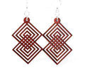 Interlocking Diamond Earrings # 1299