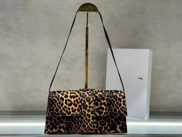 Color: 2#27x13cm - Leopard Print Shoulder Bag High Quality Designer Underarm Bags Fashion Beads Messenger bag Clutches Purses And Handbags 2771