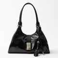 Color: #2 - Adult: yes - 2025 Soft Sound Designer Bag Leather Tote Bag Shoulder Bag Women Fashion Latch Handbags Metal Hardware Summer New Style