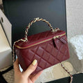 Color: Color 9--small - Designer Cosmetic Bags Small Gold Ball Cosmetic Bags Classic Armpit Bags Boxes Women's Handbags High Quality Ladies Cosmetic Bags Chain Bags Commuter Bags
