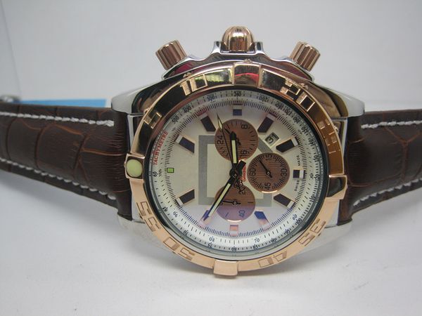 Color: Brown - High quality man watch 48mm mechanical Automatic Movement stainless steel Watchcase man white dial watches 271