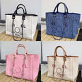 Color: #3 - Designer bag luxury bag Tote Bag canvas bags shoulder bag laptop Shopping bag Beach bag big capacity Women school travel lady chains Sophisticated Style