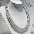 moissanite necklace designer jewelry cuban k chain Iced Out Pass Dia Tester Sterg Sier Necklace Vvs Moissanite chains for men necklaces d1