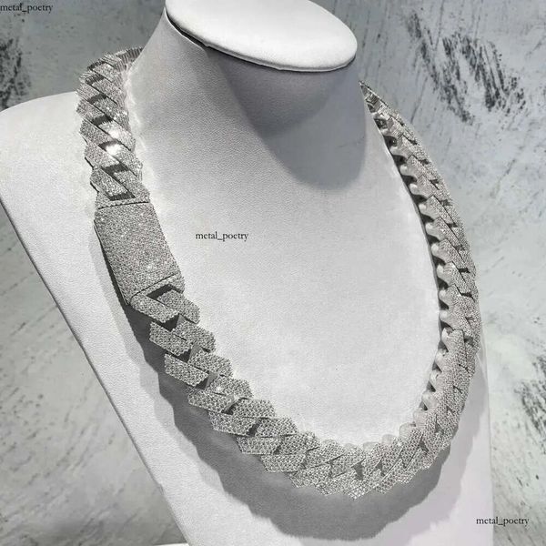 moissanite necklace designer jewelry cuban k chain Iced Out Pass Dia Tester Sterg Sier Necklace Vvs Moissanite chains for men necklaces d1