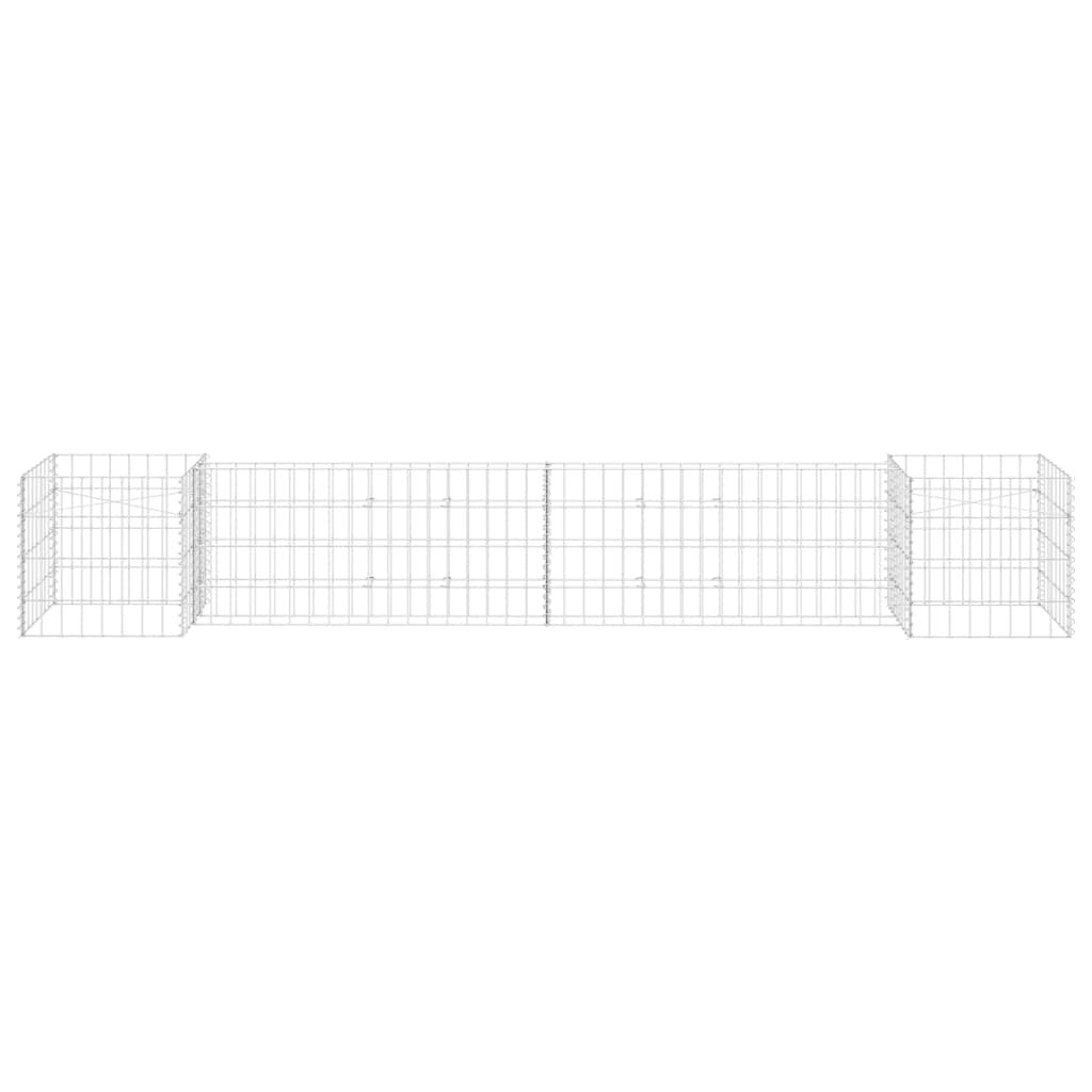 H-Shaped Gabion Planter Steel Wire 102.4"x15.7"x15.7