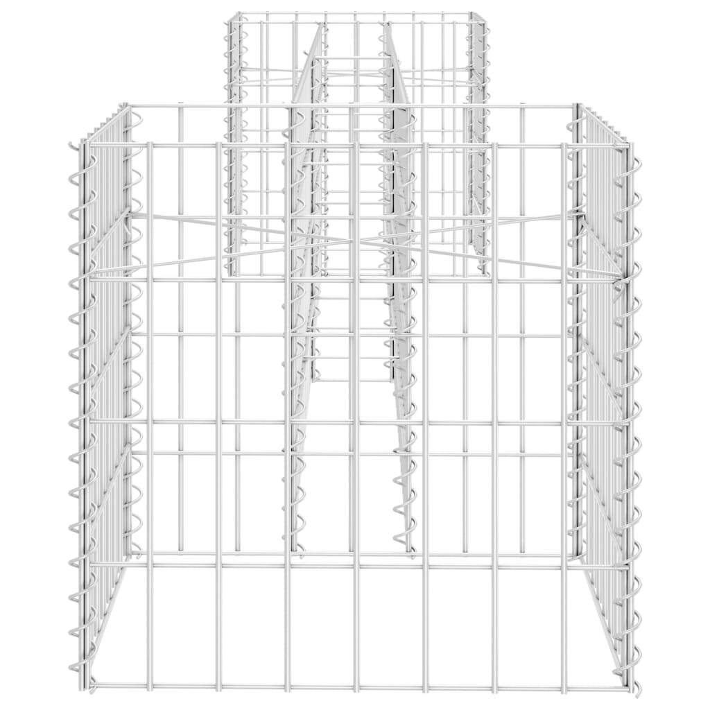 H-Shaped Gabion Planter Steel Wire 102.4"x15.7"x15.7