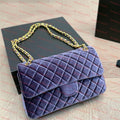 Color: 20# - Women Designer Medium Velvet Shoulder Bag Classic Double Flap Golden Hardware Diamond Lattice Matelasse Chain Crossbody Tote Luxury Handbag Multi Colors 25cm 9647