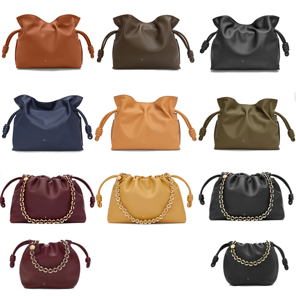 Color: #9 - 7A Top Quality Designer Bag Women Shoulder Bag Cowhide Genuine Leather Crossbody Lady Cloud Bag Chain Shoulder Strap Metal Underarm Bag Luxury Tote Bag Flamenco Bag