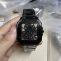 Color: #1 - Top quality men's sport watch quartz watches Stainless steel wristwatch transparent face 090