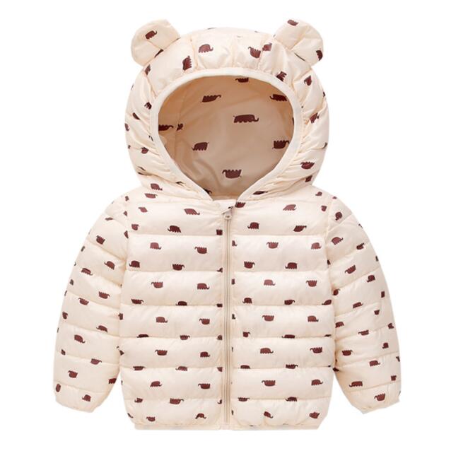 Color: Beige brown, Size: 110cm - Children's cotton clothes
