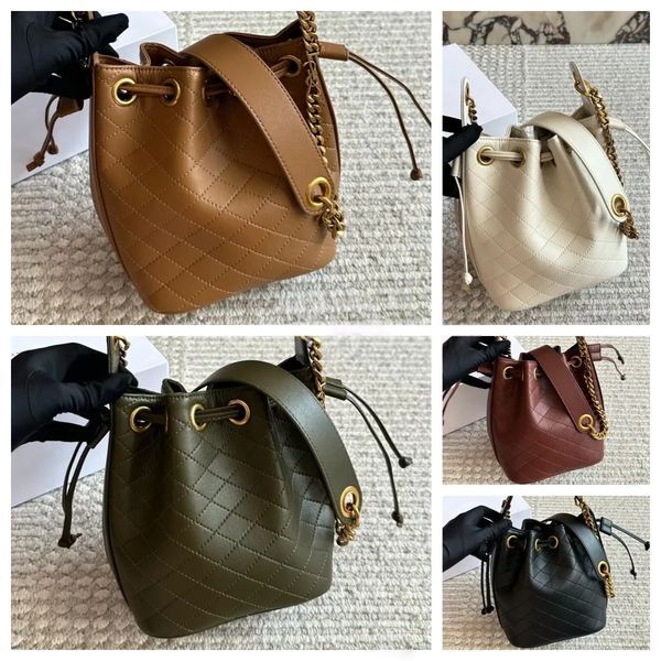 Color: Cream - Bag Mirror Quality Bag Designer Bag Tramp Bag Premium Suede Leather Shoulder Bag Crossbody Bag Handbag Fashion Bag Shopping Bag Bucket Bag