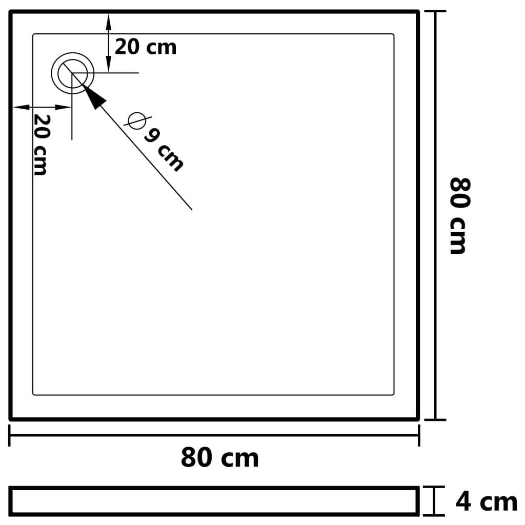 Square ABS Shower Base Tray White 31.5"x31.5