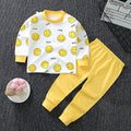 Color: D, Child size: 80cm - Children's Underwear Set cotton Two-piece Cotton Sweater Pajamas