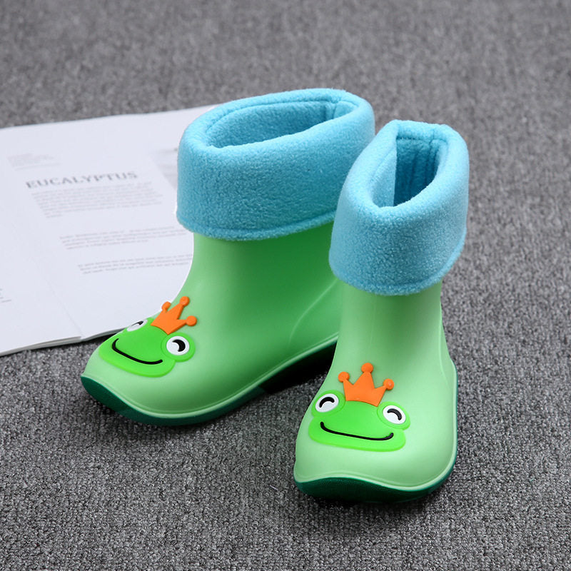 Children's rain boots boys baby rain boots - Color: GreenA, Size: 18CM