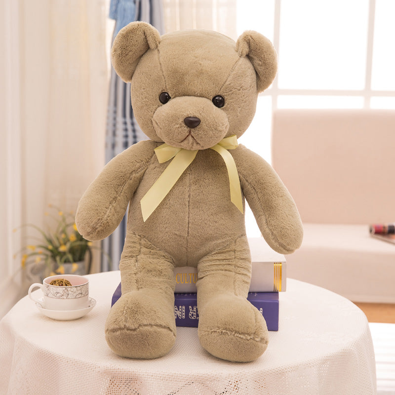 Color: Khaki, Dimensions: 55cm - Small Bear Plush Bear Hug bBar Plush Plush Toy Panda Doll Bear Puppet Doll Girl