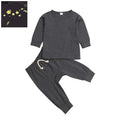 Color: Dark Grey, Child size: 12M - Rompers Clothes Cotton Tracksuits Set Baby Children Clothing