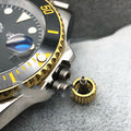 Color: 8200 golden and green ghosts - Watch Accessories Water Ghost Case Mounted Movement Case Solid Case Sapphire Glass Wear-resistant