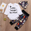 style: C, Size: 70cm - Baby Suit Autumn Spring Autumn Romper Pants Hat 3 Piece Set