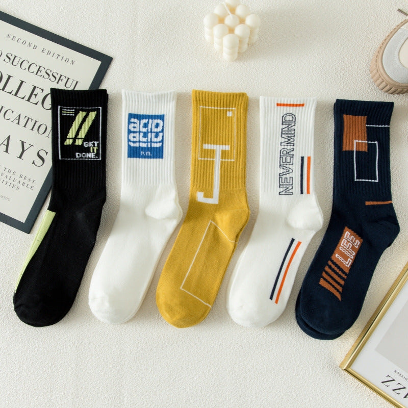 Trendy Autumn Winter Men's Couple Cotton Socks