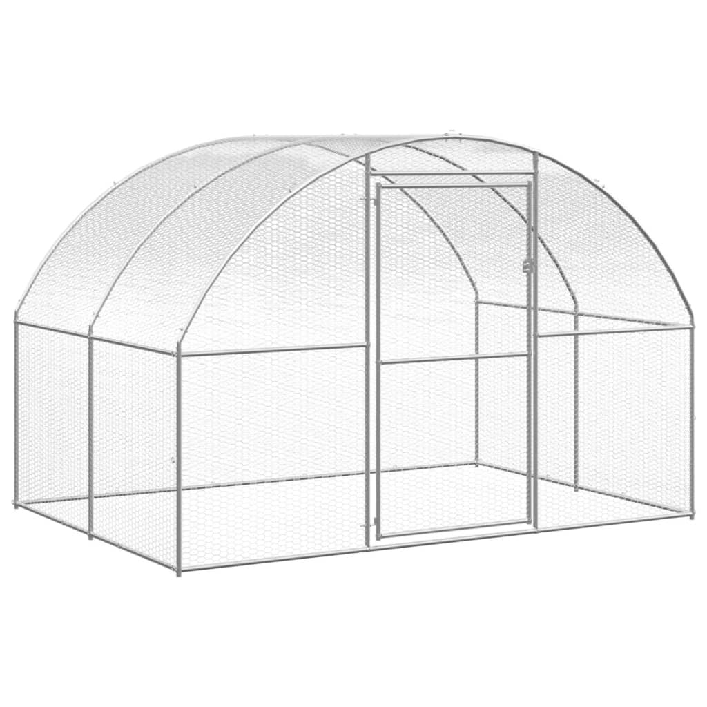 Outdoor Chicken Coop 9.8'x6.6'x6.6'Galvanized Steel