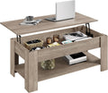 Lift Top Coffee Table With Hidden Compartment Grey