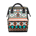 TropicalLife Ethnic Geometric Boho Diaper Backpack Large Capacity Baby Bags Multi-Function Zipper Casual Travel Backpacks for Mom Dad Unisex