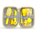 Baby Grooming Kit Portable Baby Safety Care Set with Hair Brush Comb Nail Clipper Nasal Aspirator etc for Nursery Newborn Toddlers Infant Girl Boys Keep Clean (Yellow)