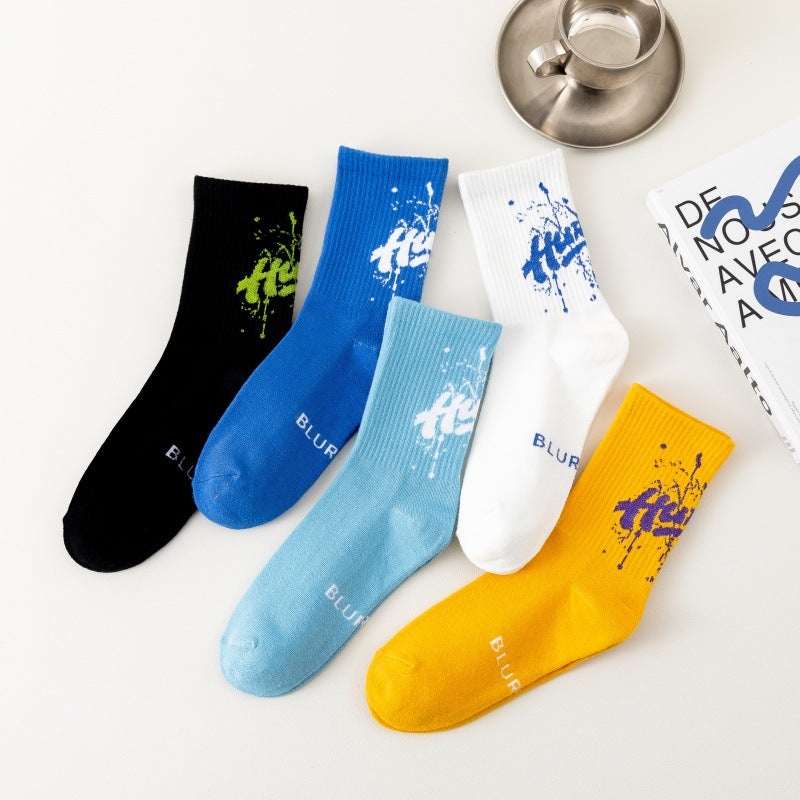 Trendy Autumn Winter Men's Couple Cotton Socks