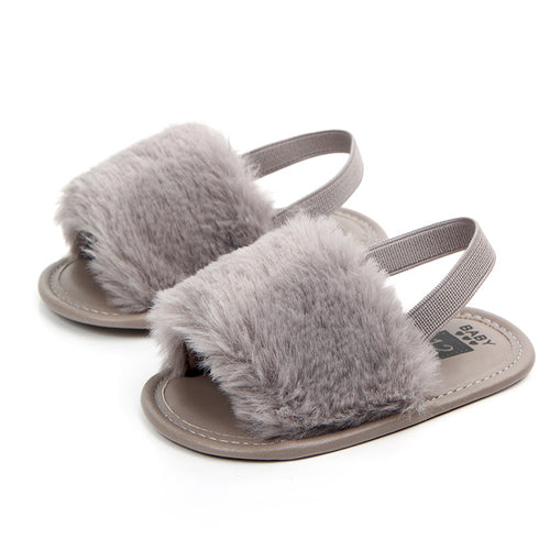 0-1 four-color baby sandals soft bottom toddler shoes elastic comfortable non-slip baby shoes - Color: gray, Size: 11CM