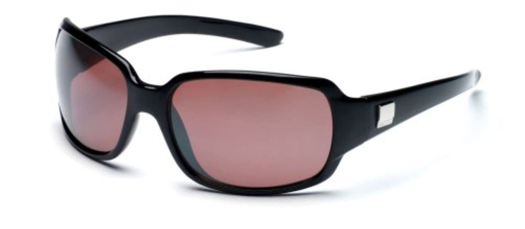 Suncloud Optics Cookie Sunglasses (Black with Rose Polarized Polycarbonate Lens)