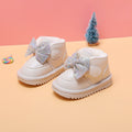 Color: Beige, Size: 22 - Baby princess toddler cotton shoes soft soled cotton boots