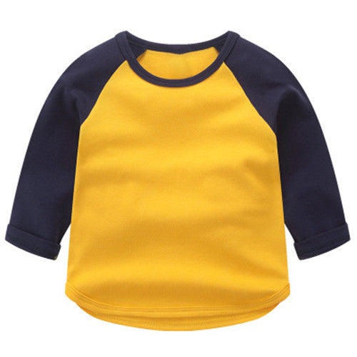 Children's warm sweater - Color: Yellow blue, Size: 100cm