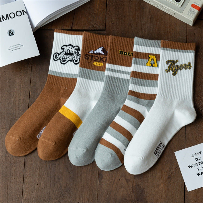 Trendy Autumn Winter Men's Couple Cotton Socks