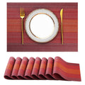 Elegant Red Gradient Vinyl Placemats Set of 8