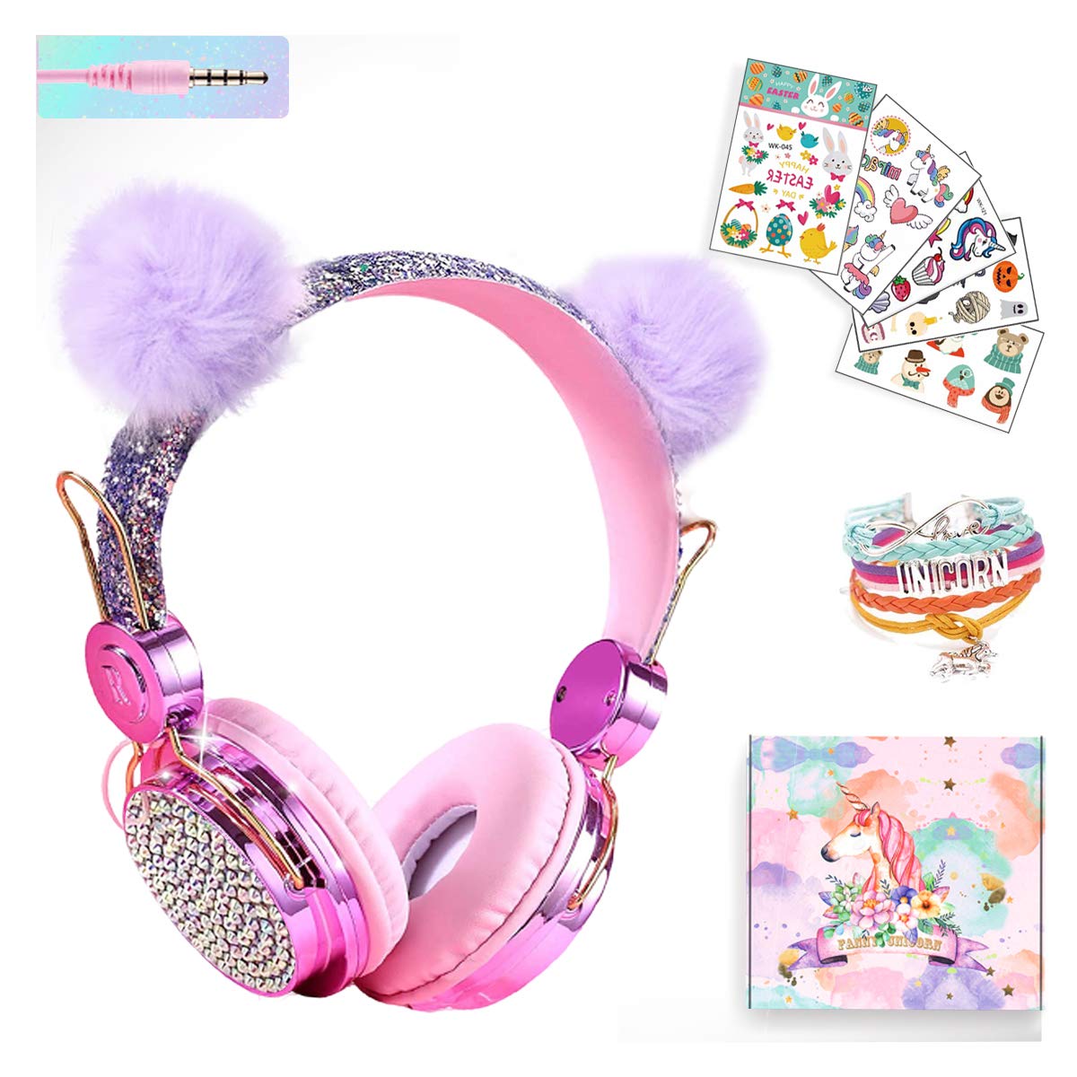 Glitzy Kitty Wired Gaming Headset