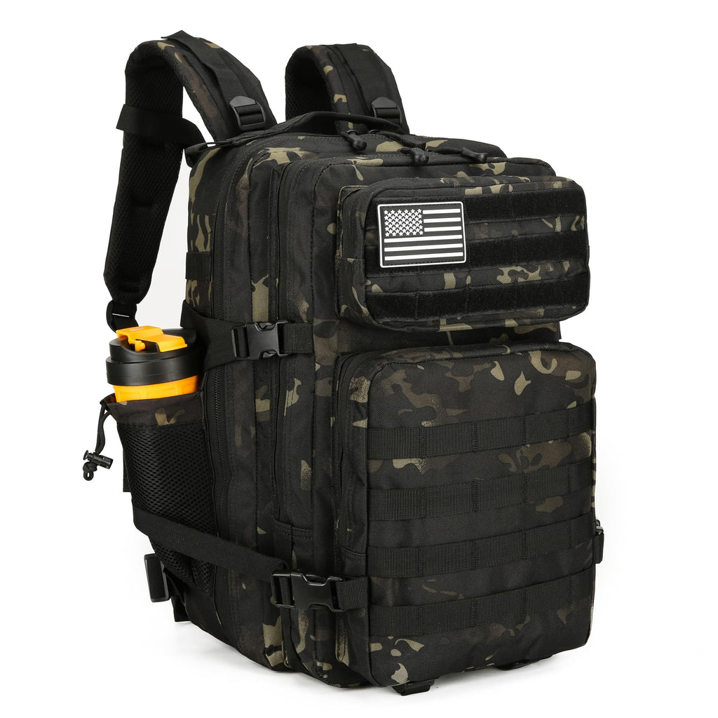 KXBUNQD 45L Tactical Assault Backpack 3 day assault pack with Molle Waterproof backpack Rucksack for Tactical Backpacks