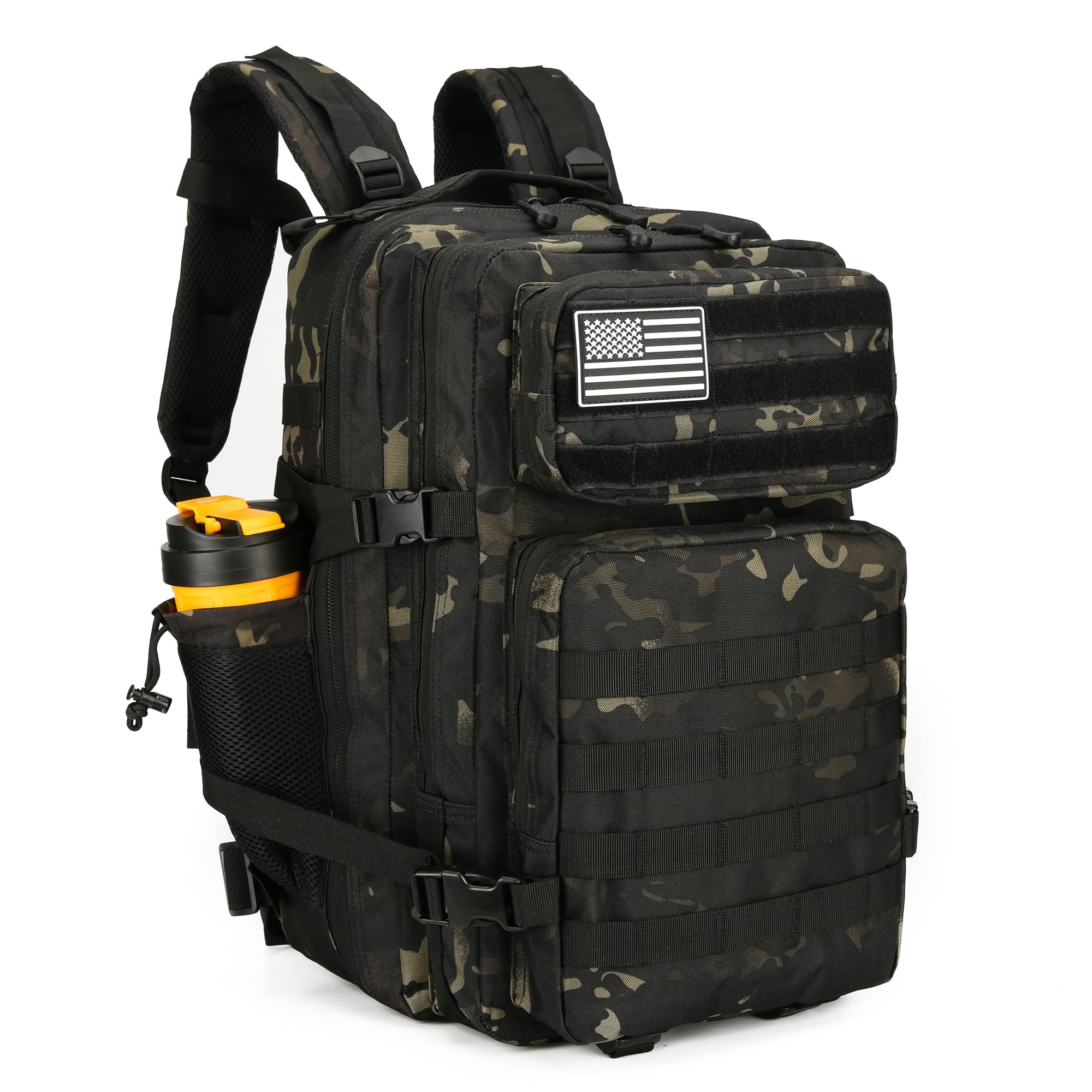 KXBUNQD 45L Tactical Assault Backpack 3 day assault pack with Molle Waterproof backpack Rucksack for Tactical Backpacks
