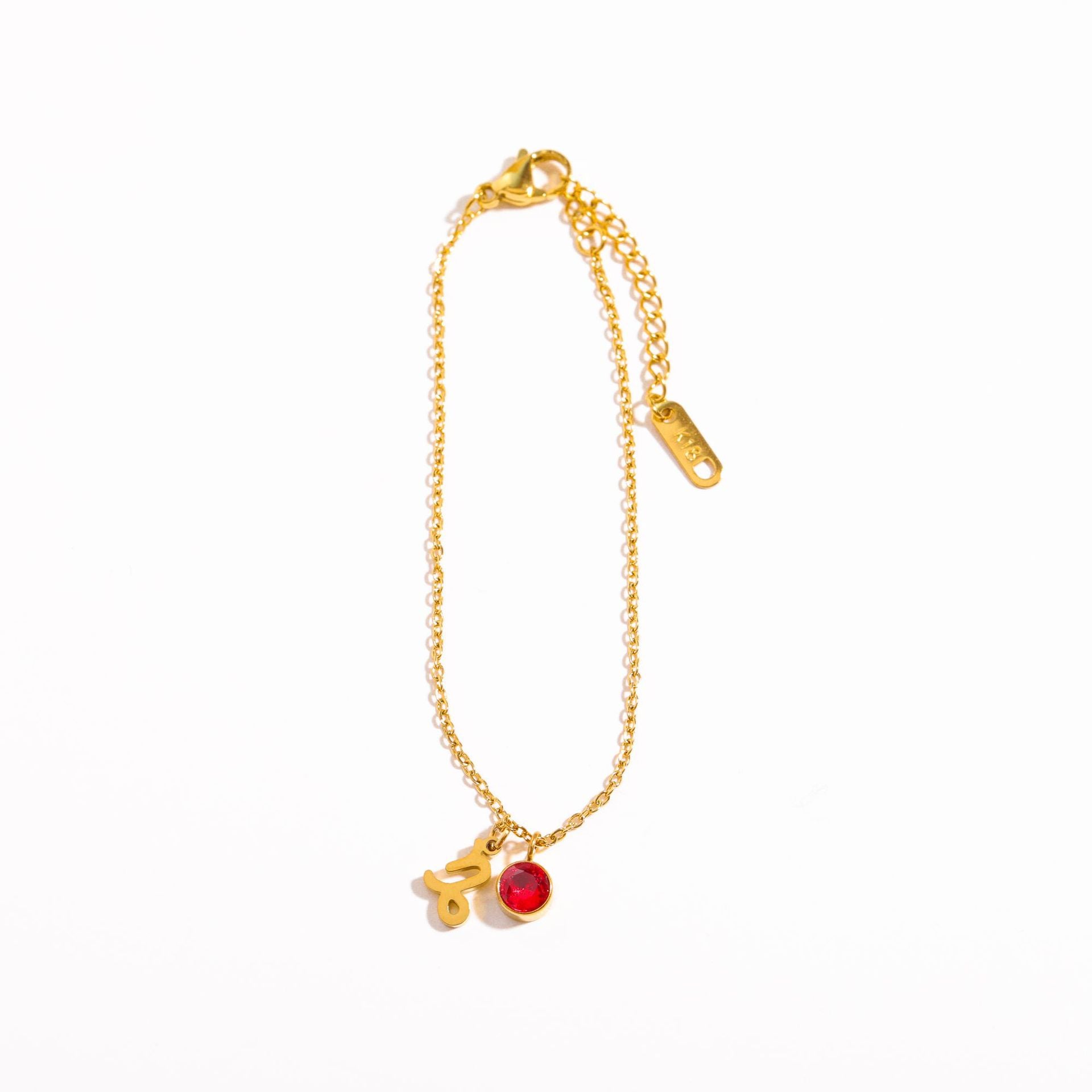 Zodiac Birthstone Steel Bracelet for Women