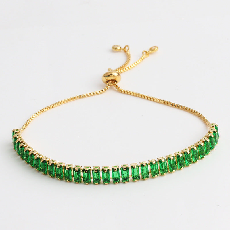 Green Zircon Women's Pull Bracelet Jewelry